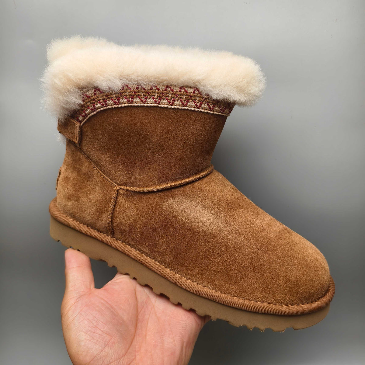 Chestnut Ethnic Style Back-Strap Shoes – In Stock