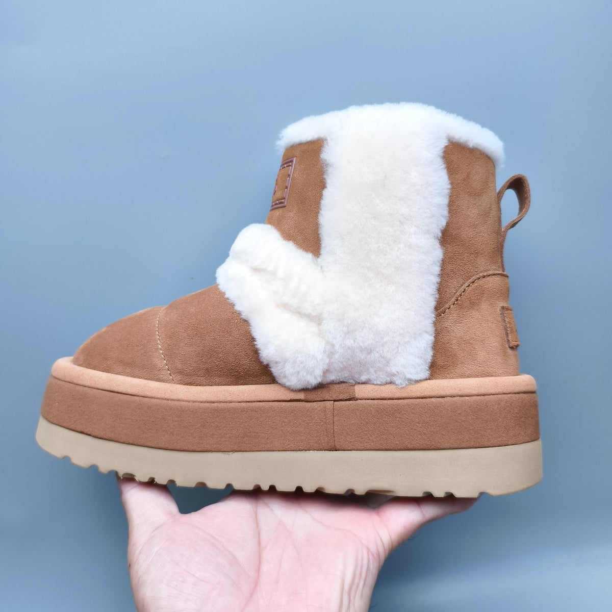Chestnut Caterpillar Thick-Sole Mid-Top Casual Shoes – In Stock