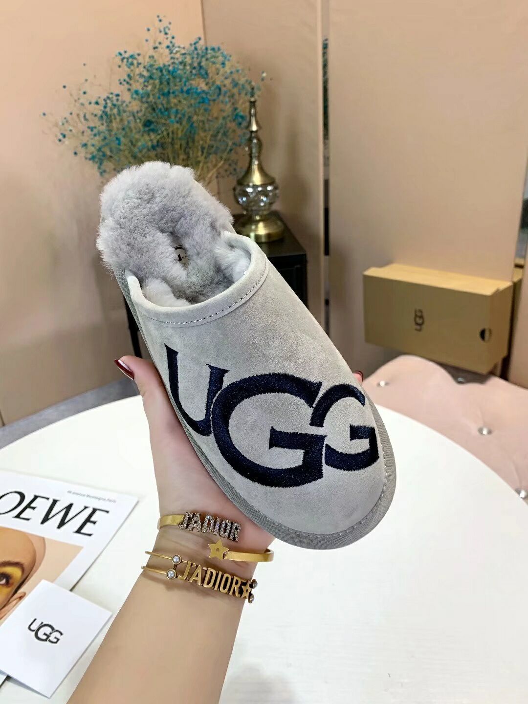 Gray G-Style Indoor Slippers – In Stock