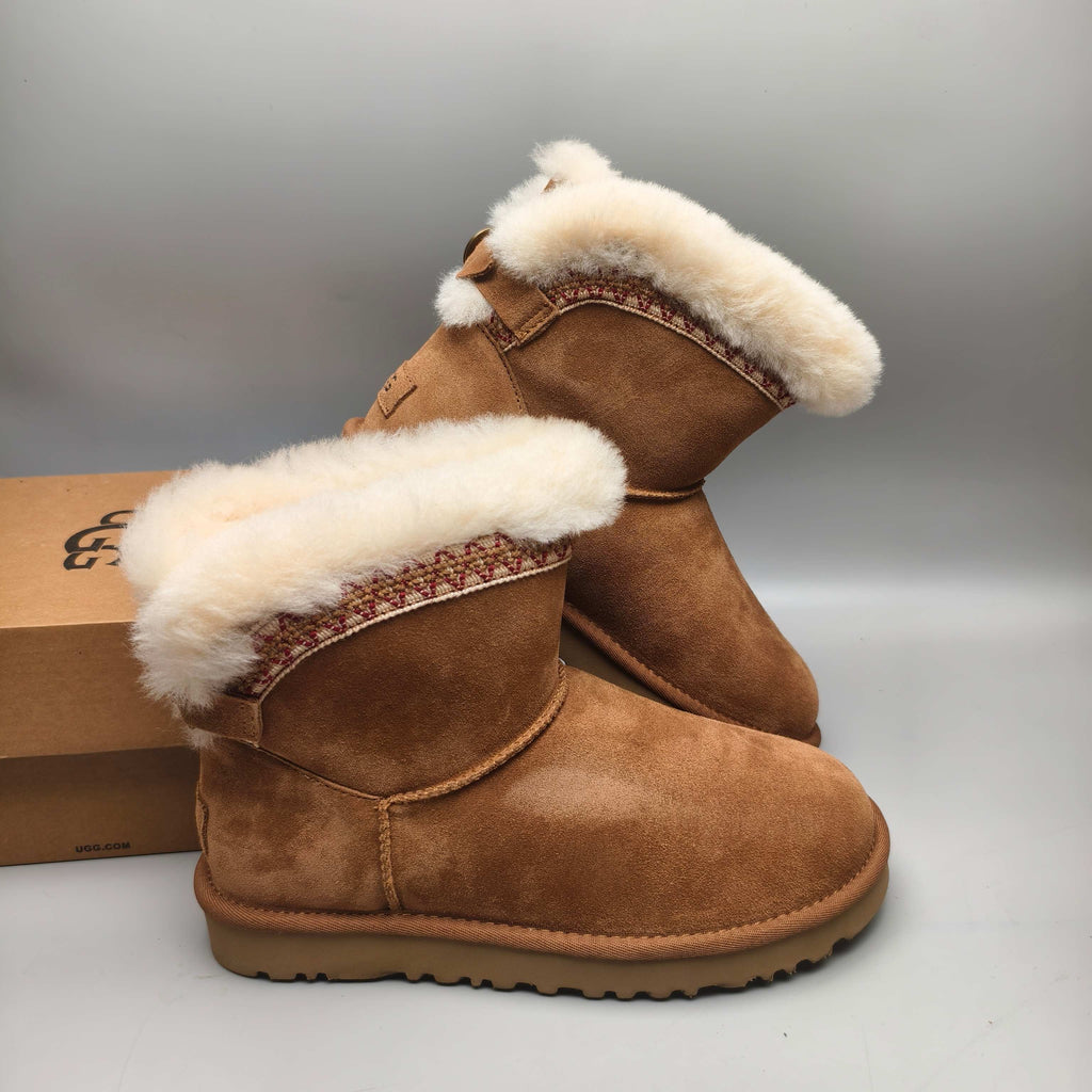 Chestnut Ethnic Style Back-Strap Shoes – In Stock