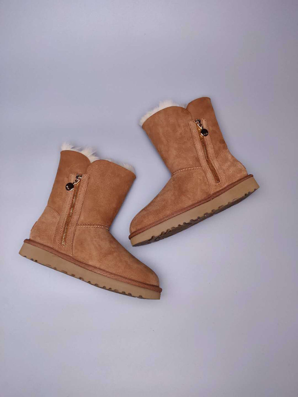 Chestnut Side-Zip Mid-Calf Boots – In Stock