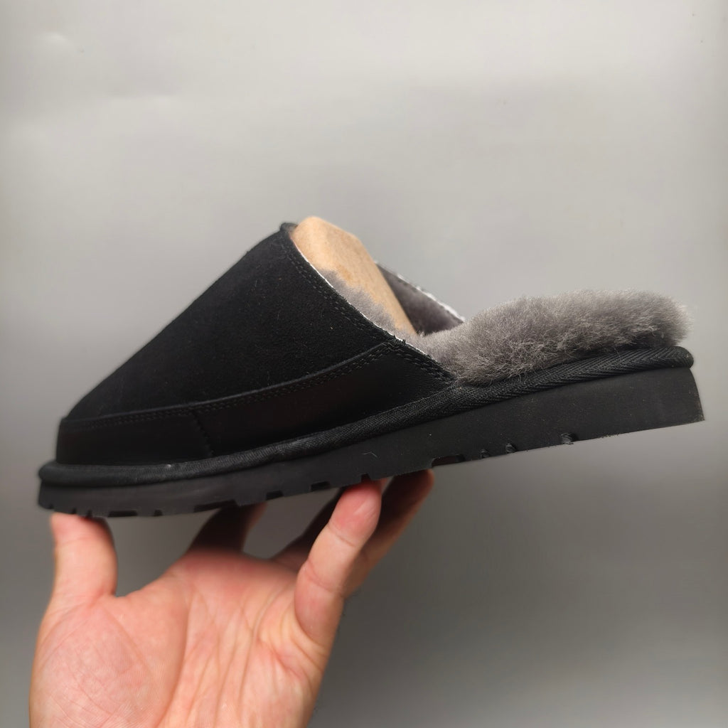 Black Ultra-Light Casual Fuzzy Slippers Men's – In Stock