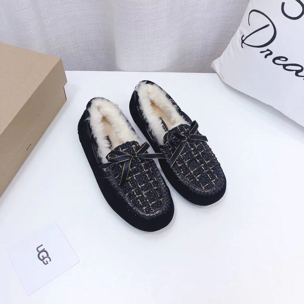 Black Chanel-Style Pebble Loafers – Bold & Sophisticated