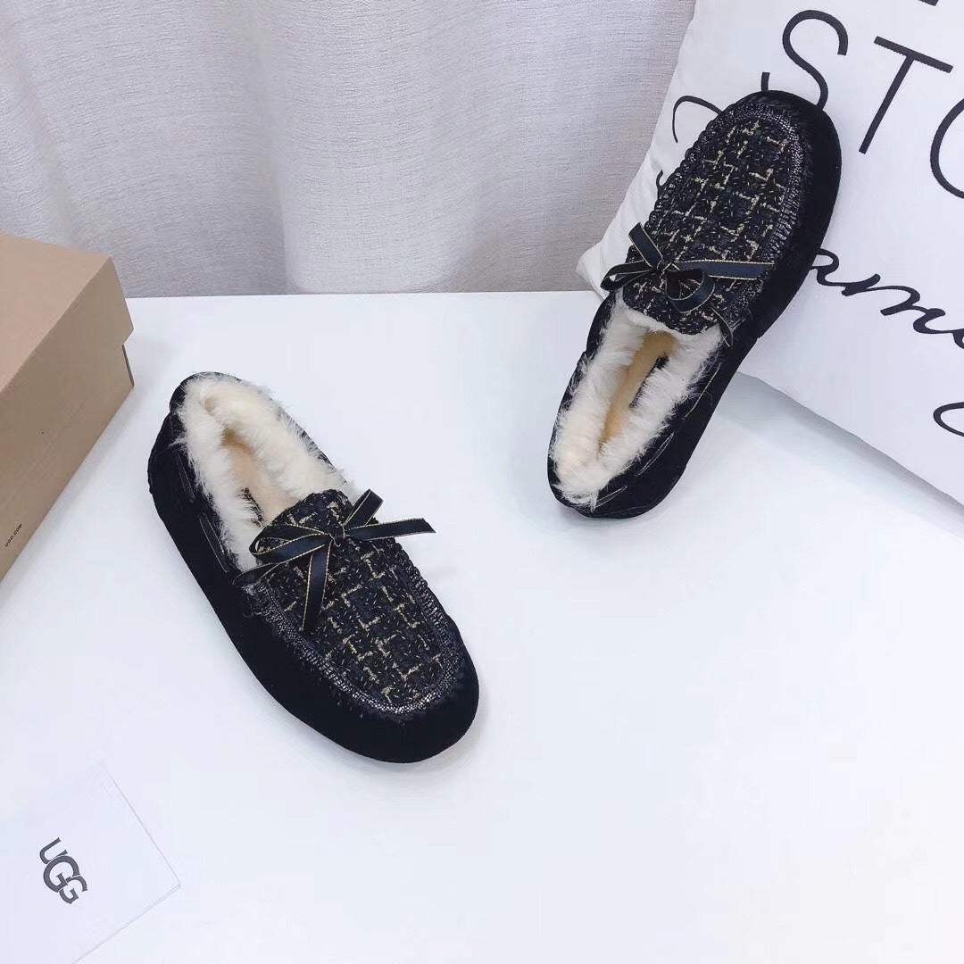 Black Chanel-Style Pebble Loafers – Bold & Sophisticated