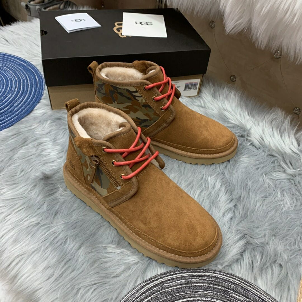 Chestnut Camo Color-Block Men's Shoes – In Stock
