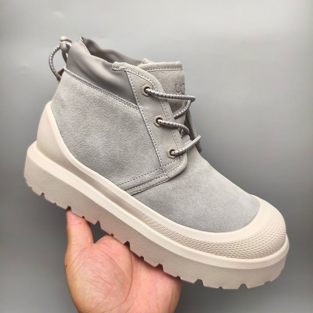 Light Gray High-Top Trendy Casual Shoes – In Stock
