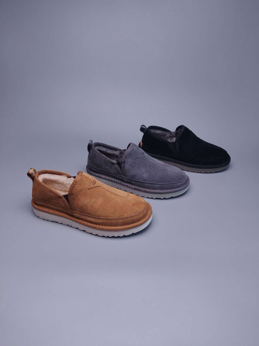 Gray Men's Slip-On Low-Top Shoes – In Stock