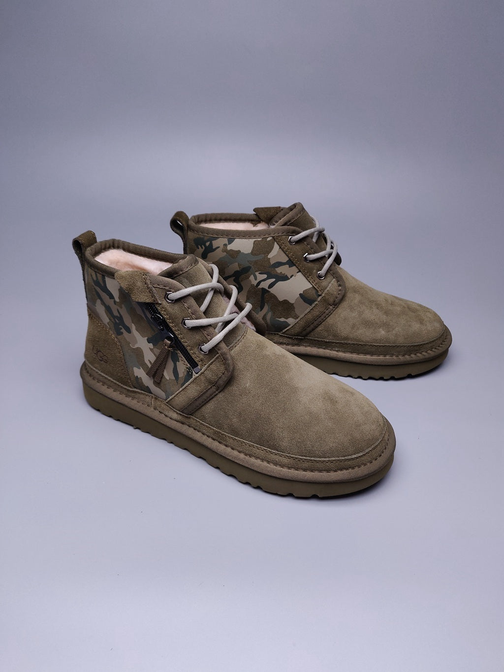 Army Green Camo Color-Block Men's Shoes – In Stock
