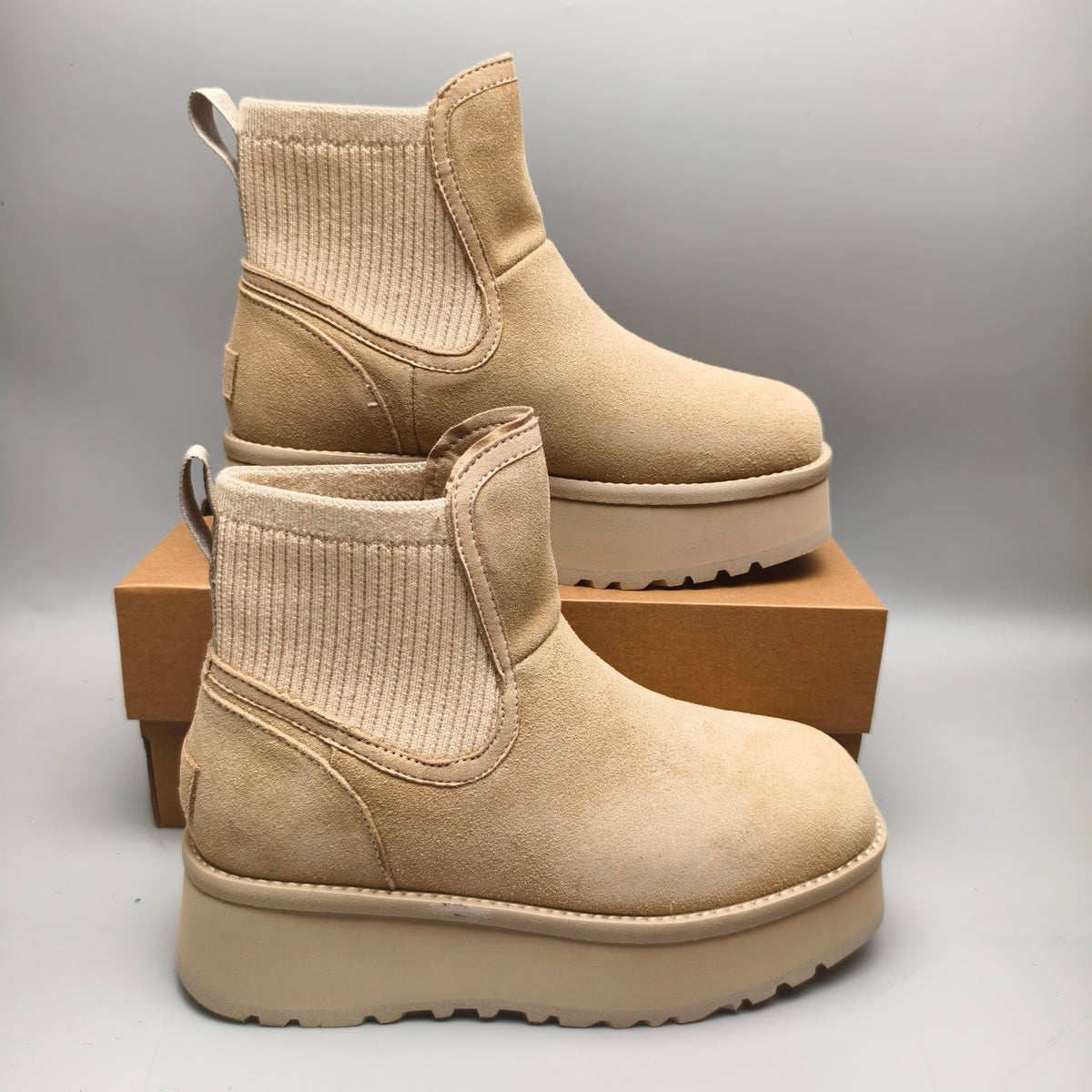 Sand 5cm Thick-Sole Fashion Casual Shoes – In Stock