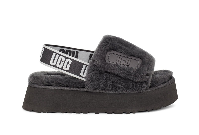 Gray Disco Fluffy Sandals – In Stock