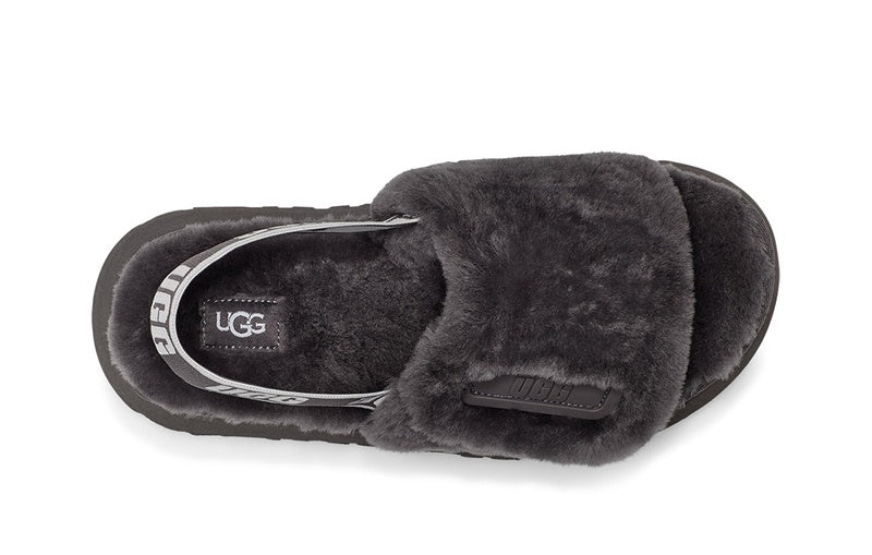 Gray Disco Fluffy Sandals – In Stock