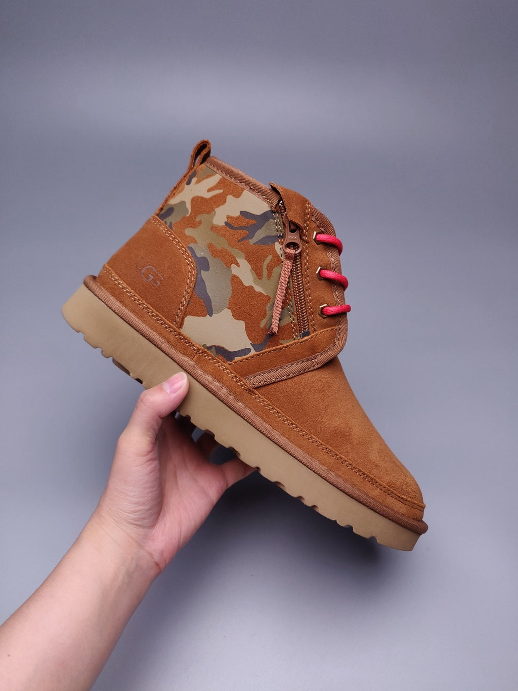 Chestnut Camo Color-Block Men's Shoes – In Stock