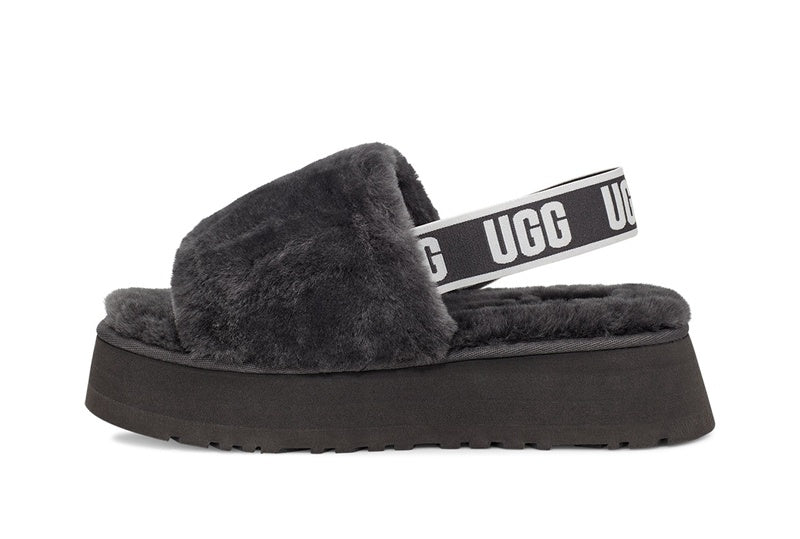 Gray Disco Fluffy Sandals – In Stock