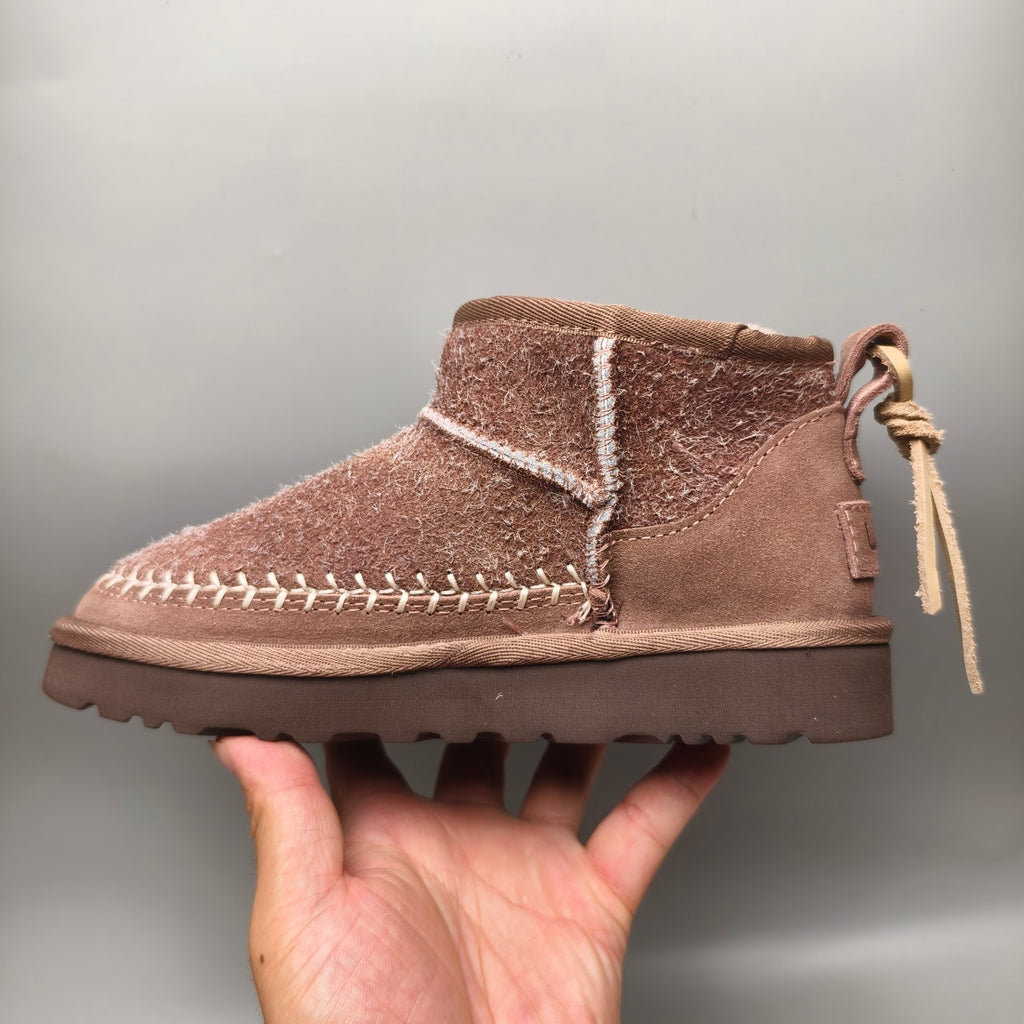 Brown Suede Back Strap Signature Shoes – In Stock