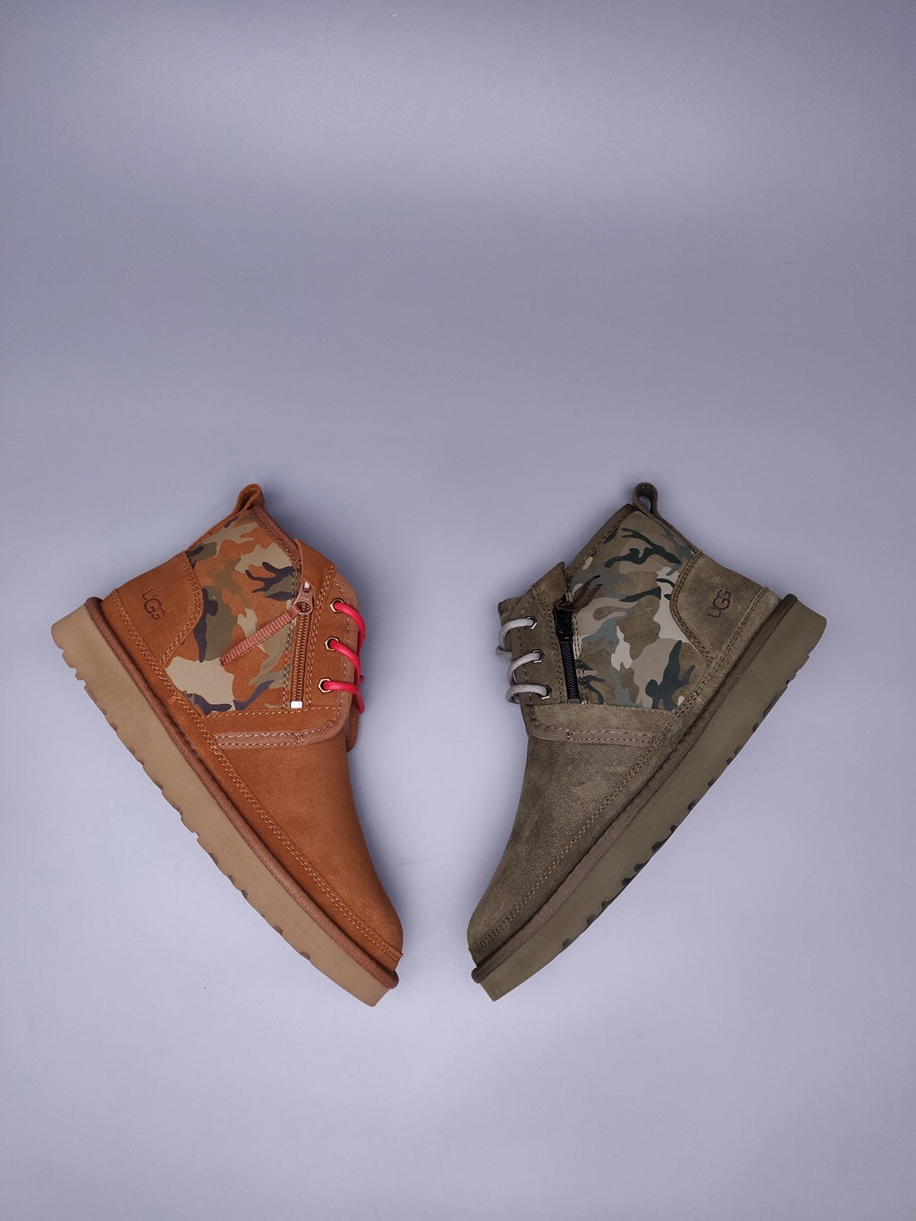 Army Green Camo Color-Block Men's Shoes – In Stock