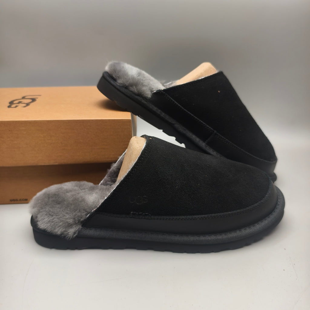 Black Ultra-Light Casual Fuzzy Slippers Men's – In Stock