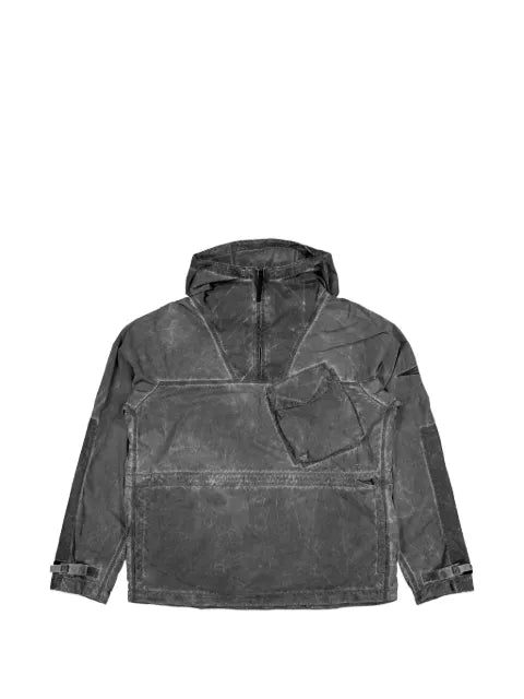 Stone Island Q100035 uneven pigment dyed nylon smerigliato + nylon canvas jacket