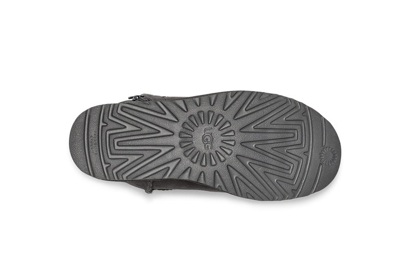 Gray Side-Zip Ankle Boots – In Stock