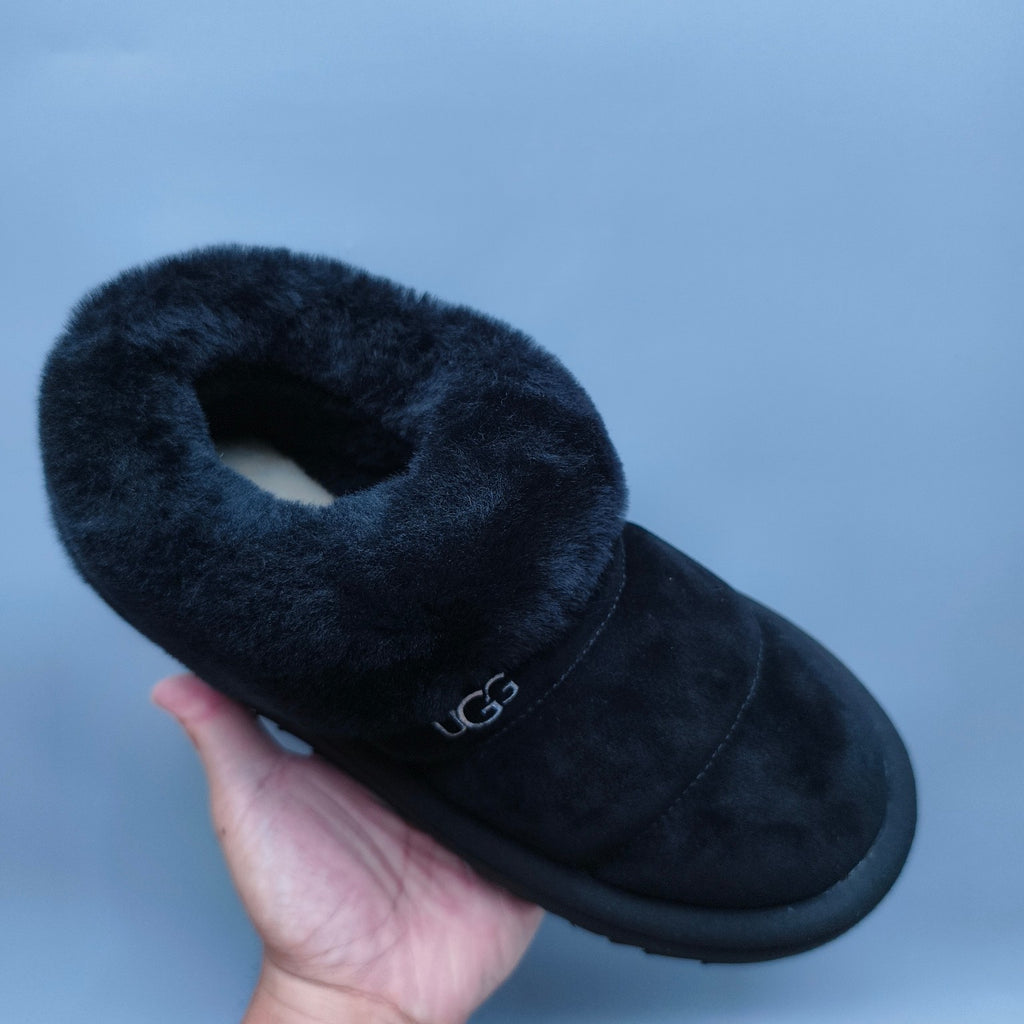 Black Thick-Sole Slip-On Casual Shoes – In Stock