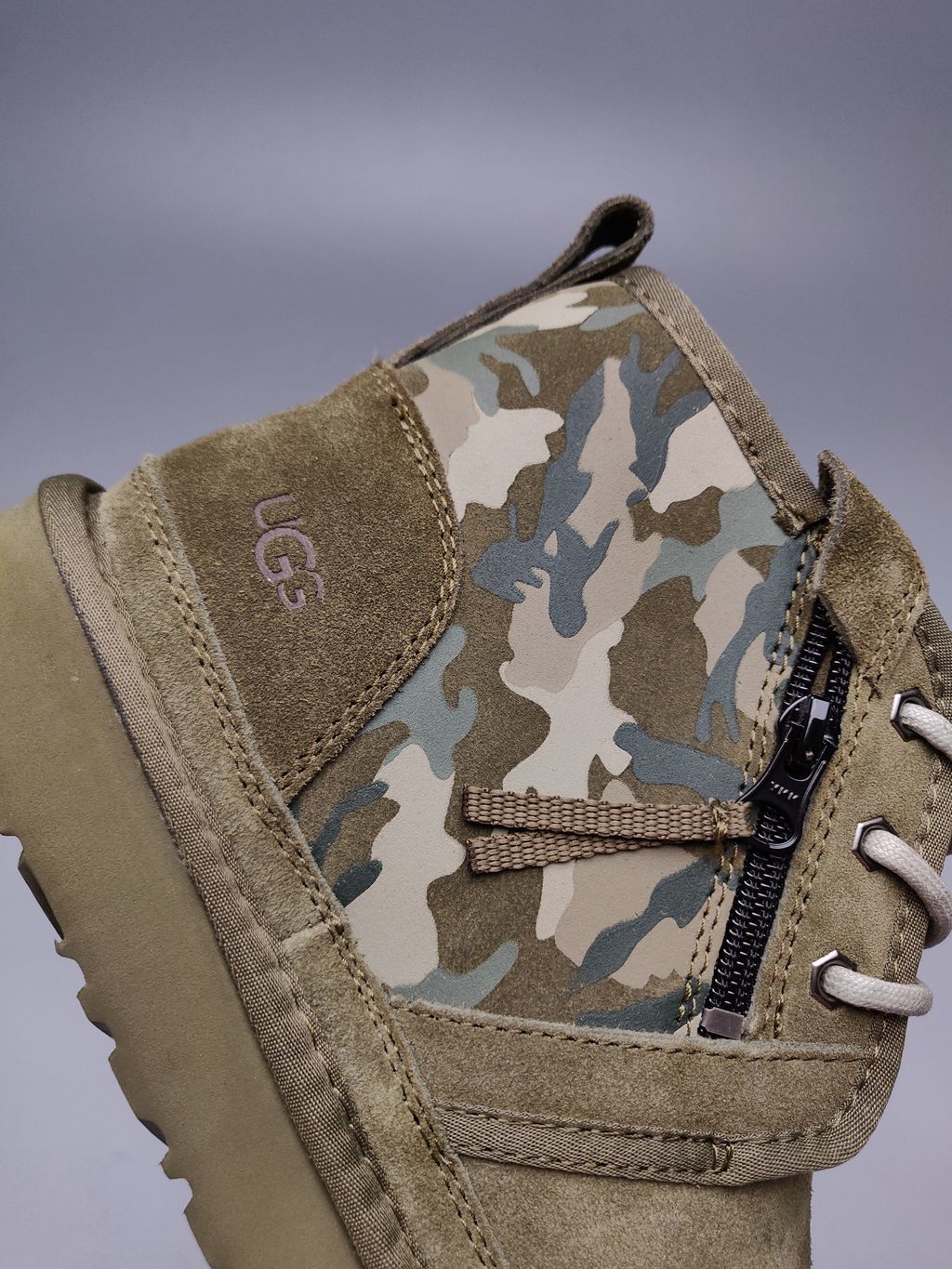Army Green Camo Color-Block Men's Shoes – In Stock