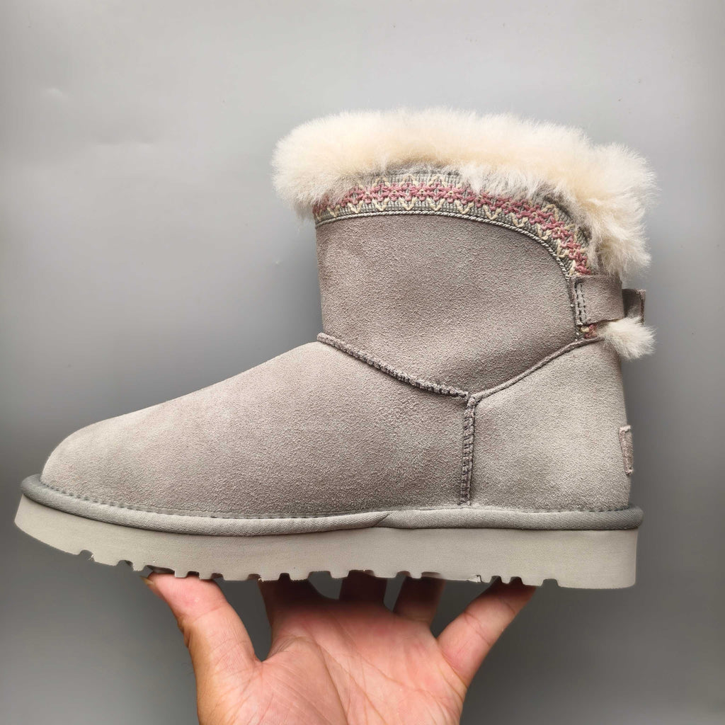 Gray Ethnic Style Back-Strap Shoes – In Stock