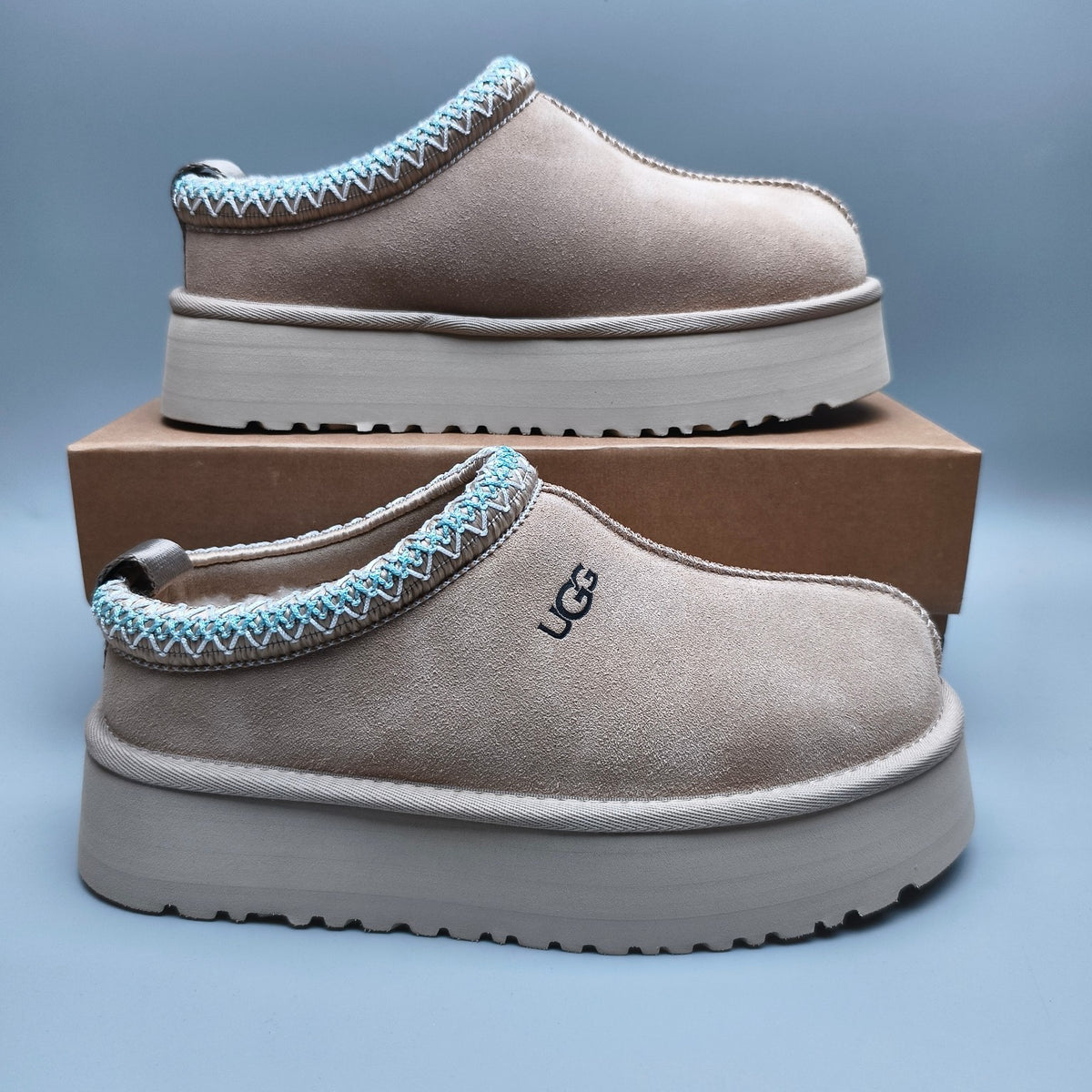 Beige Ethnic Style Thick-Sole Casual Shoes – In Stock