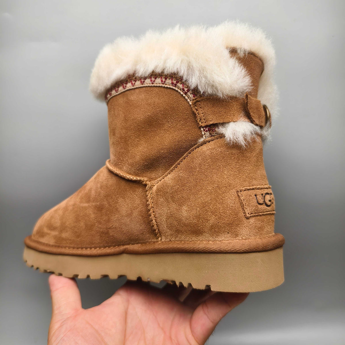 Chestnut Ethnic Style Back-Strap Shoes – In Stock