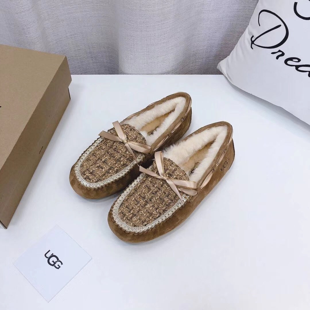 Chestnut Chanel-Style Pebble Loafers – Bold & Sophisticated
