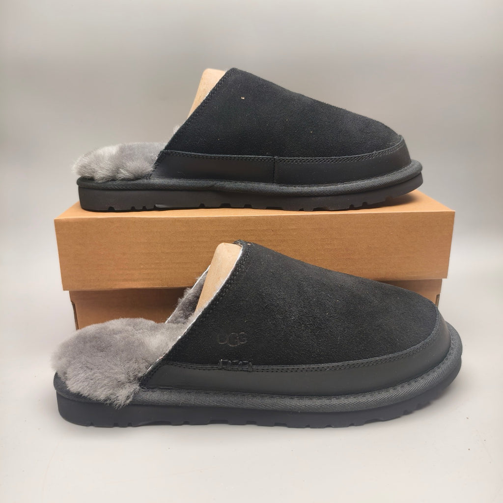 Black Ultra-Light Casual Fuzzy Slippers Men's – In Stock