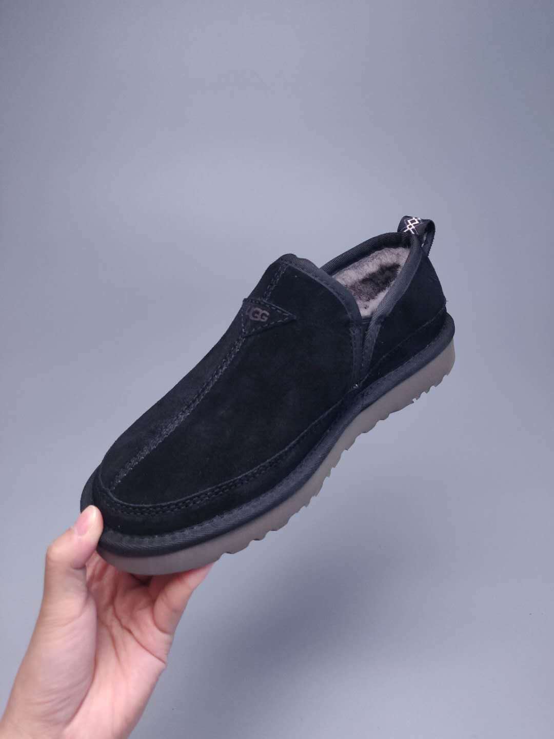 Black Men's Slip-On Low-Top Shoes – In Stock