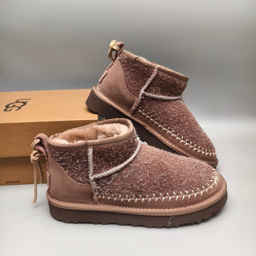 Brown Suede Back Strap Signature Shoes – In Stock