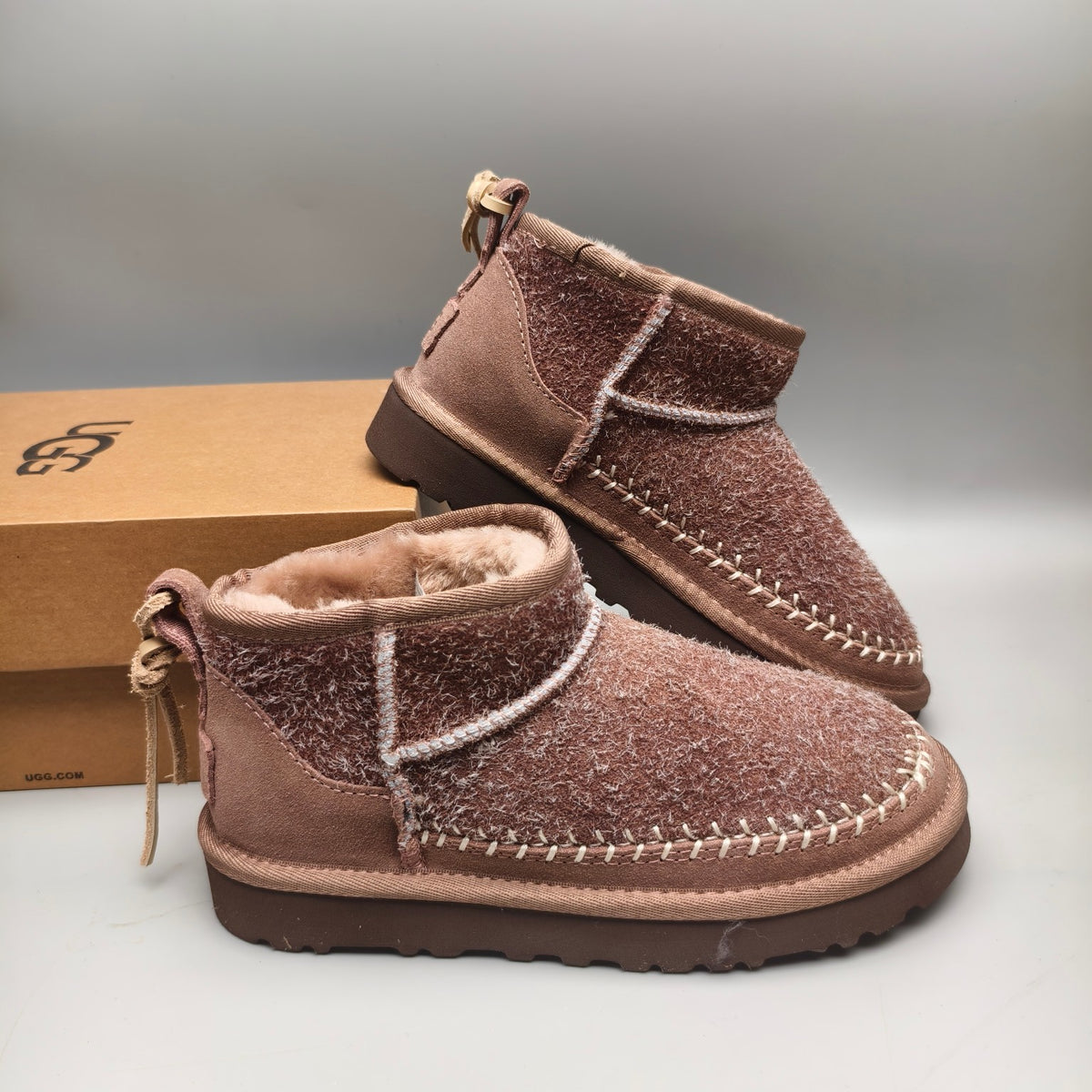 Brown Suede Back Strap Signature Shoes – In Stock