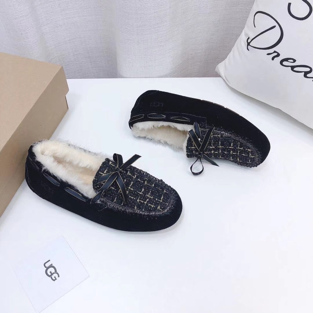 Black Chanel-Style Pebble Loafers – Bold & Sophisticated