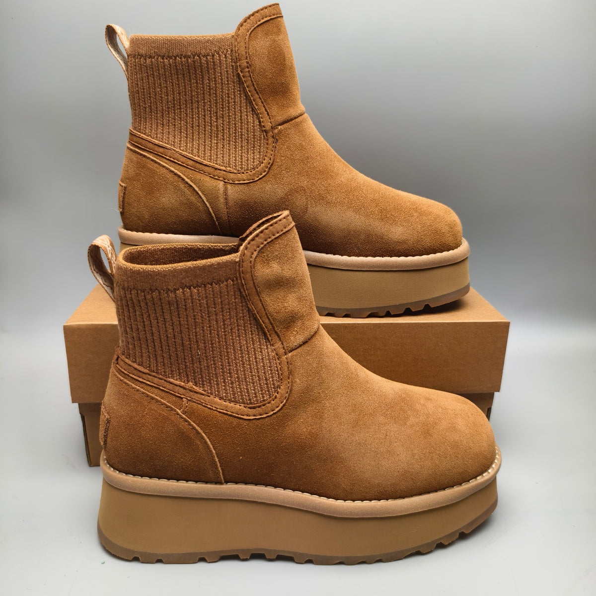 Chestnut 5cm Thick-Sole Fashion Casual Shoes – In Stock