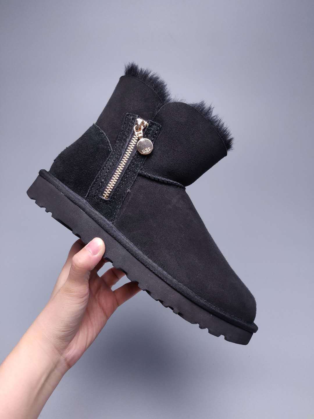 Black Side-Zip Ankle Boots – In Stock