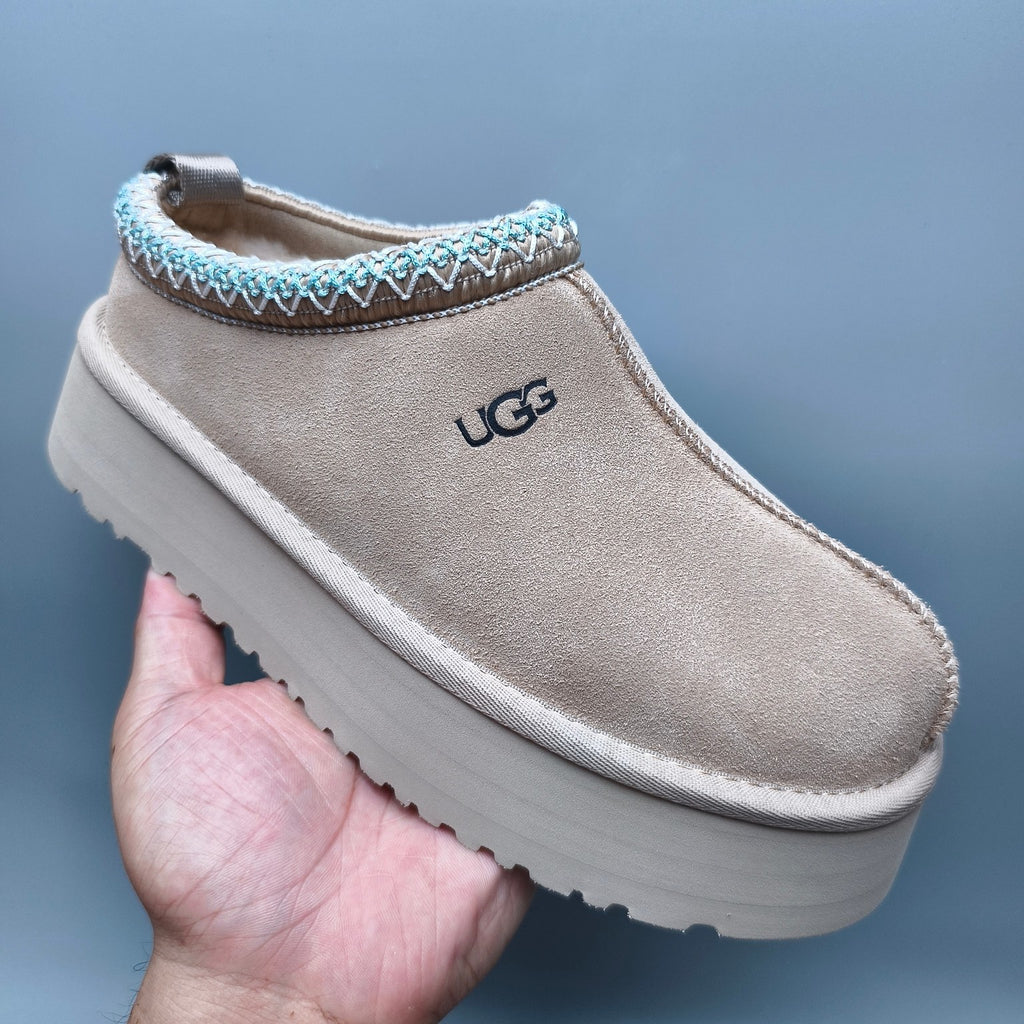 Beige Ethnic Style Thick-Sole Casual Shoes – In Stock