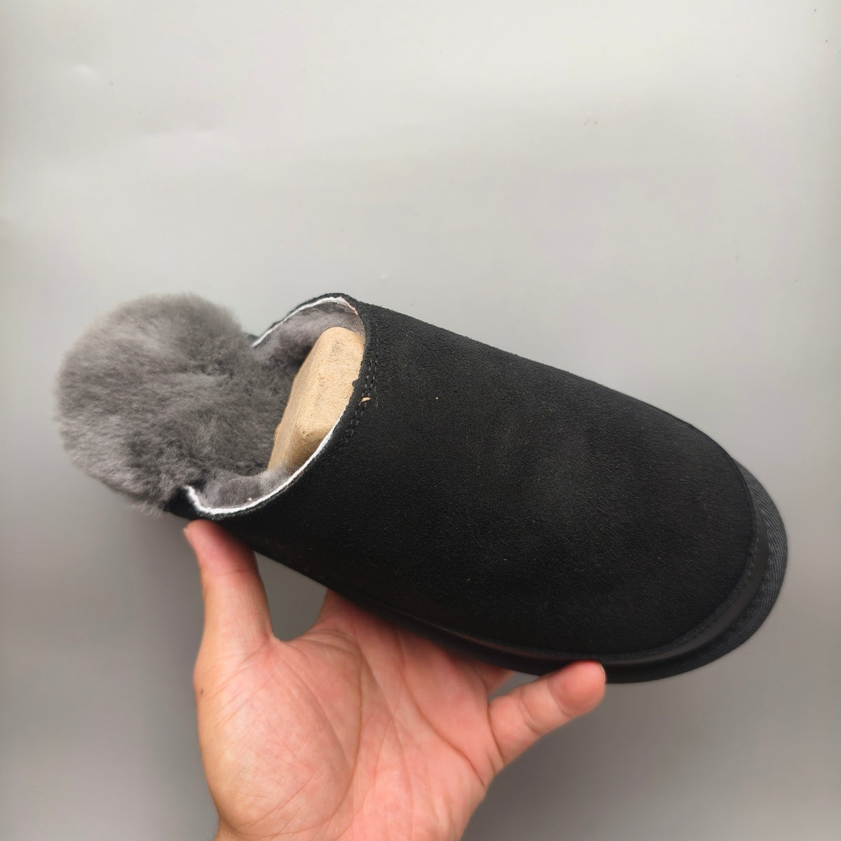 Black Ultra-Light Casual Fuzzy Slippers Men's – In Stock