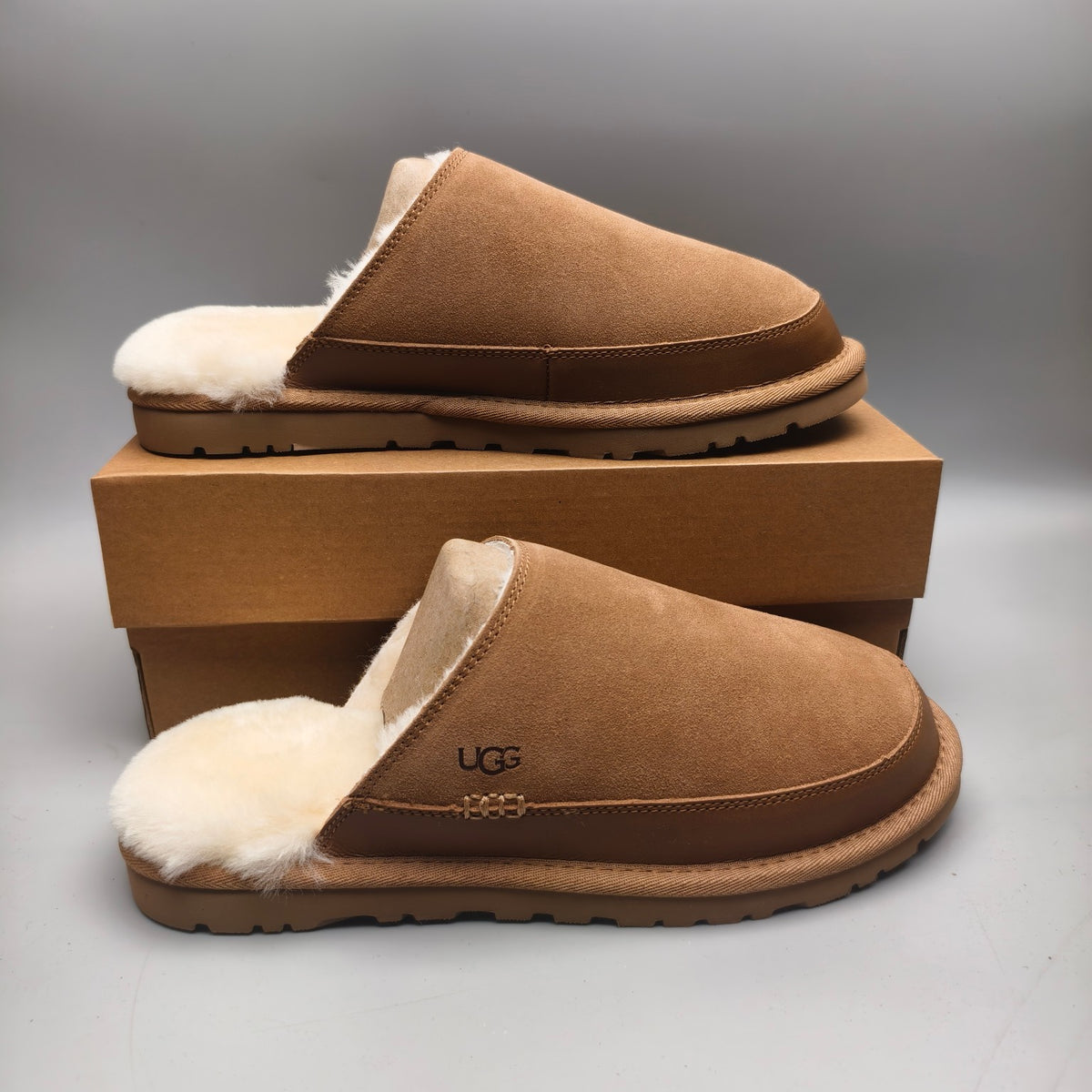 Chestnut Ultra-Light Casual Fuzzy Slippers Men's – In Stock