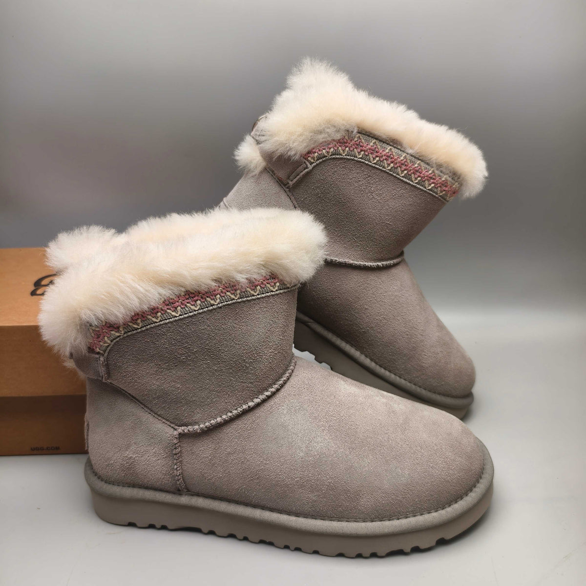 Gray Ethnic Style Back-Strap Shoes – In Stock