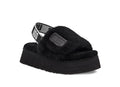 Black Disco Fluffy Sandals – In Stock
