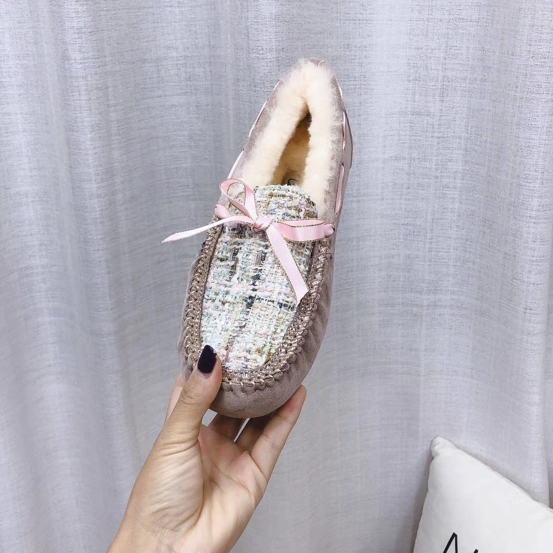 Dusk Pink Chanel-Style Pebble Loafers – Bold & Sophisticated