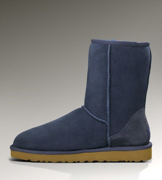 Navy Blue Stain-Resistant New Classic Short Boots – In Stock