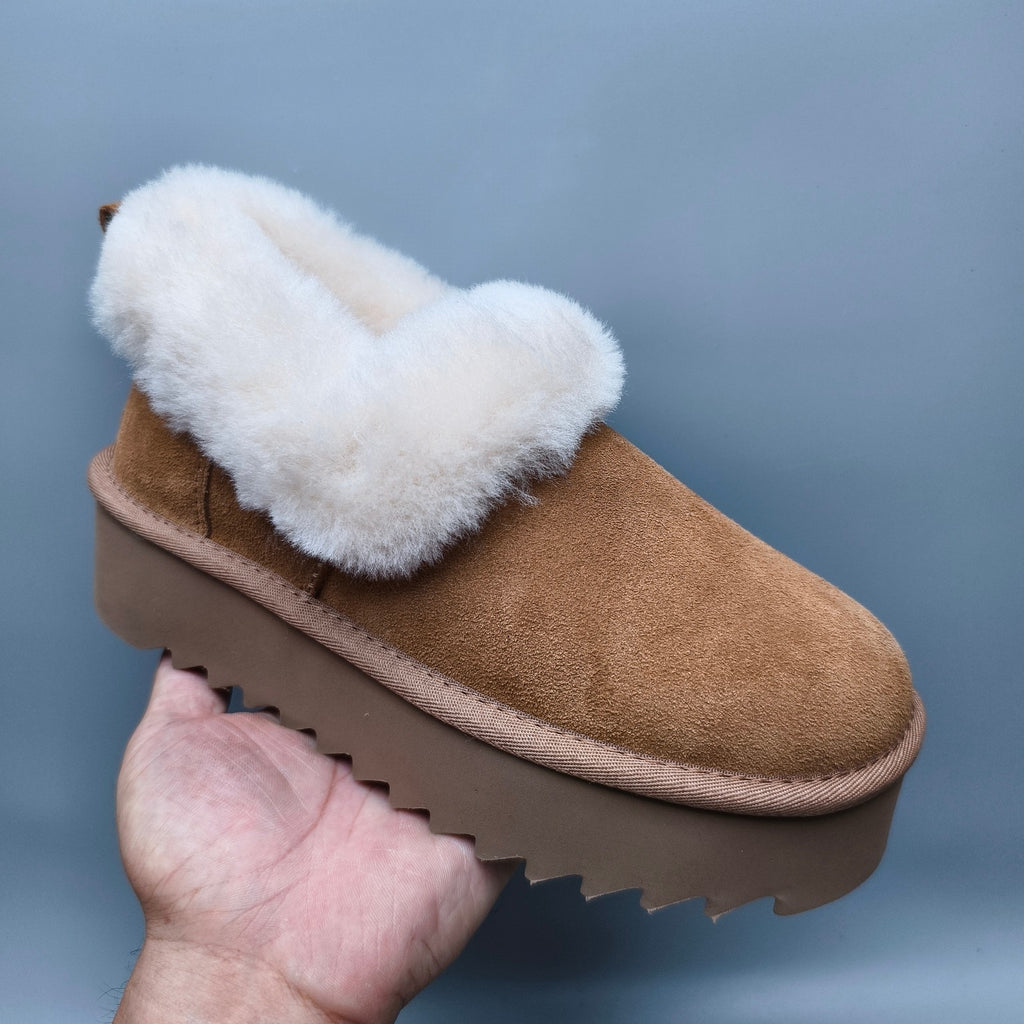 Chestnut Thick-Sole Casual Shoes – In Stock