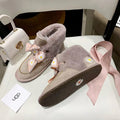 Dusk Pink Daisy Chain Ribbon Shoes – In Stock