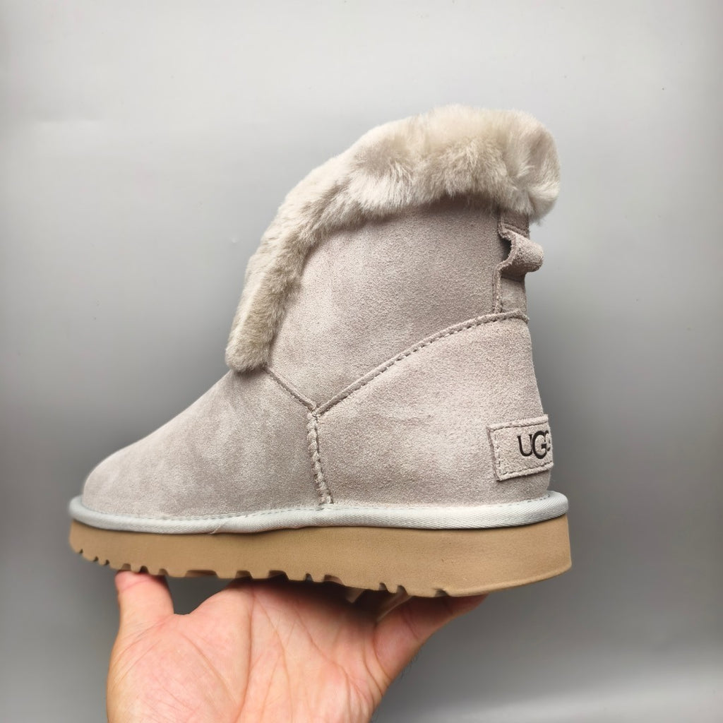 Gray Mid-Top Lace-Up Casual Shoes – In Stock