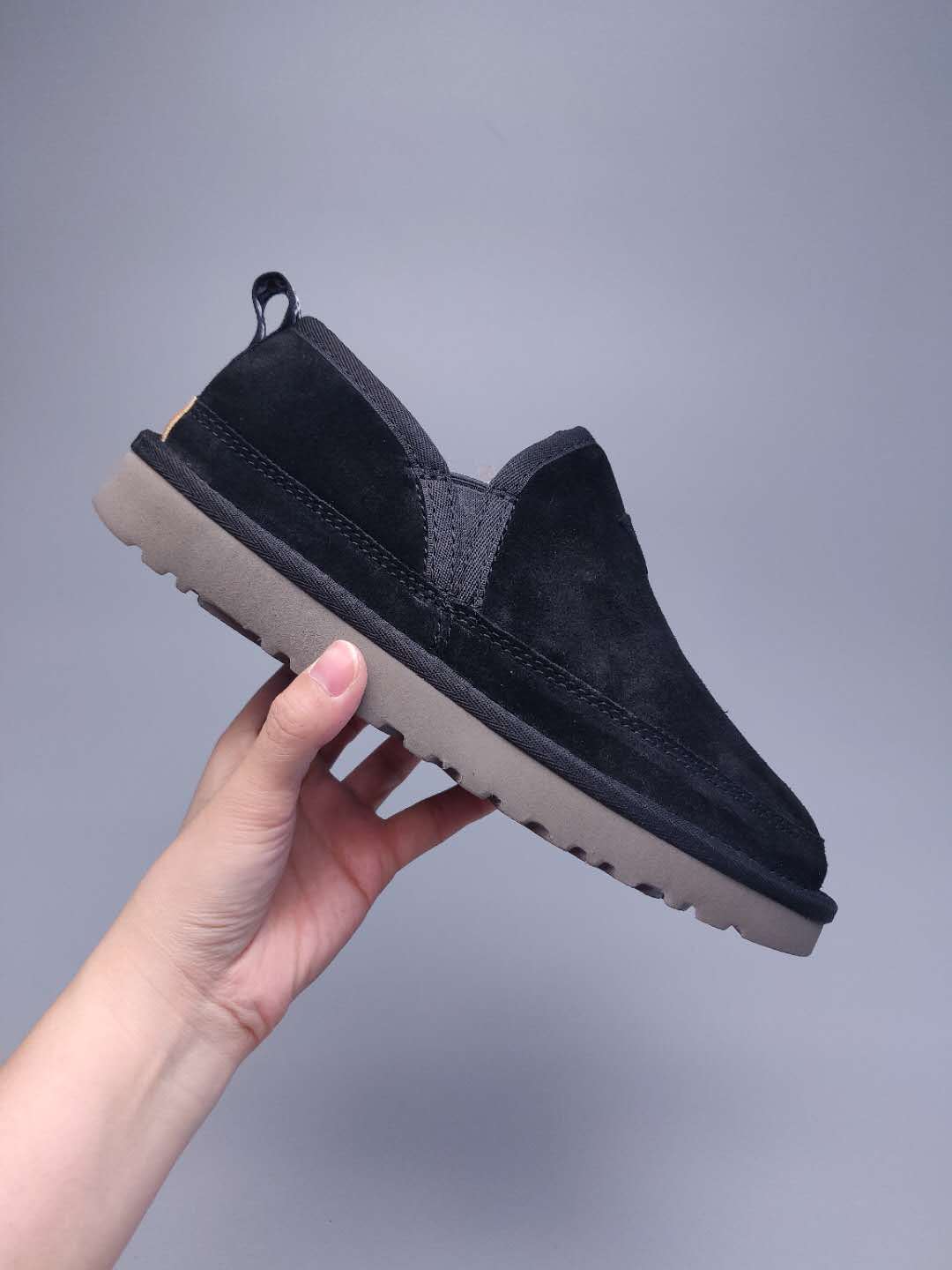 Black Men's Slip-On Low-Top Shoes – In Stock