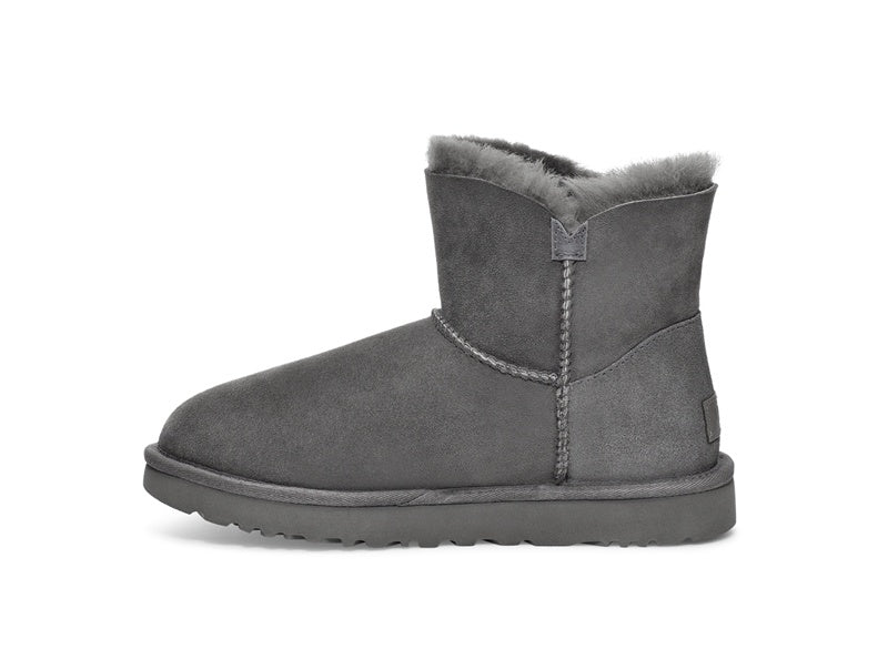 Gray Side-Zip Ankle Boots – In Stock