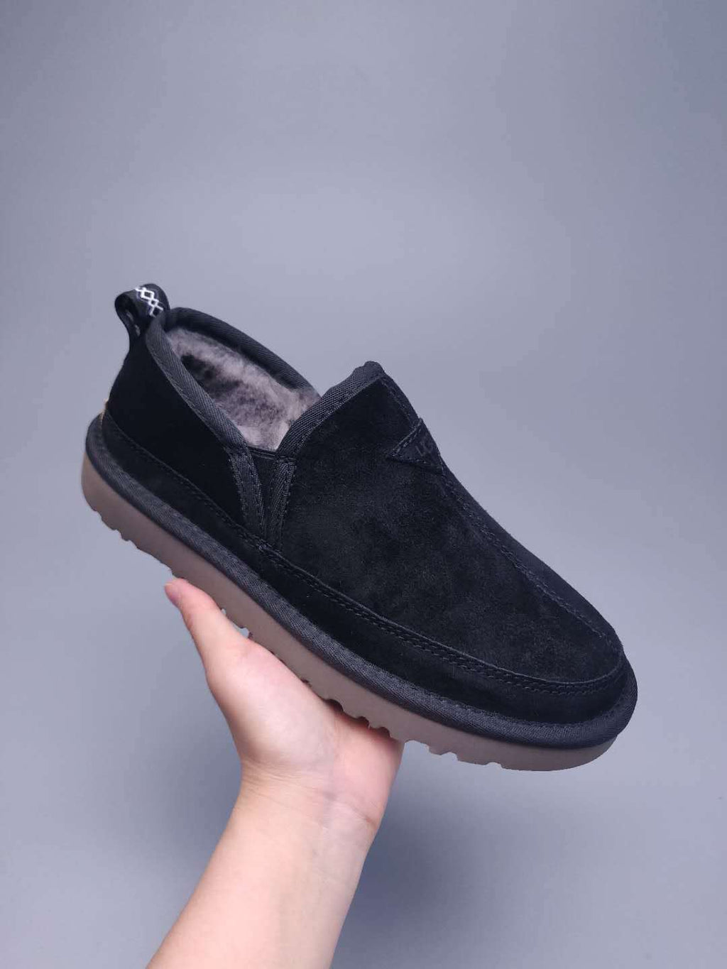 Black Men's Slip-On Low-Top Shoes – In Stock