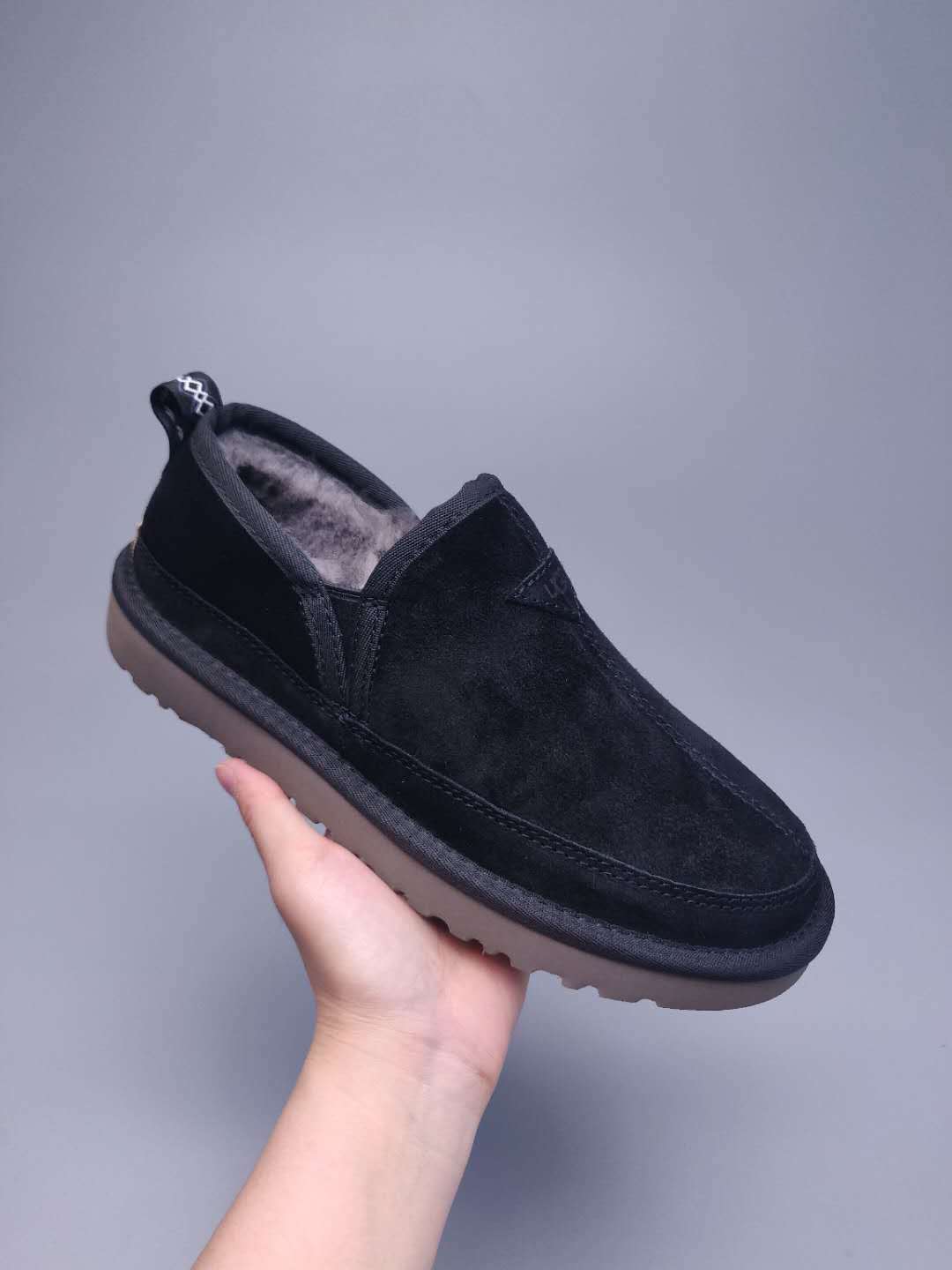 Black Men's Slip-On Low-Top Shoes – In Stock
