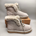 Gray Mid-Top Lace-Up Casual Shoes – In Stock